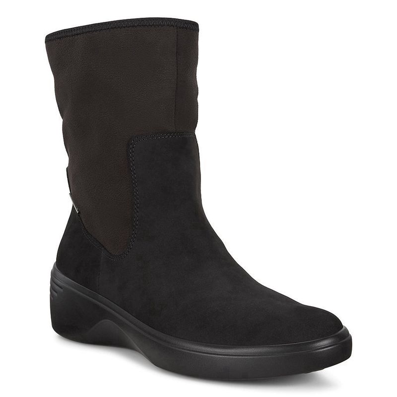 Botas Ecco Soft 7edge Para Mujer,Negras,879503-GSC